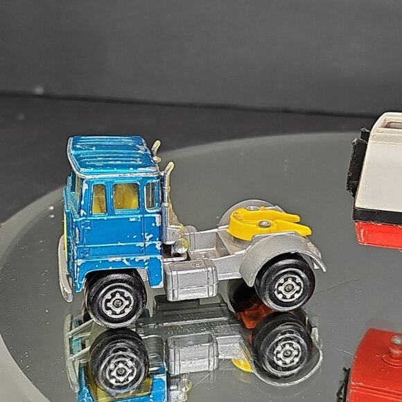 1973 Matchbox Super Kings Texaco Tanker with Blue Scammell Tractor Semi UK - Picture 14 of 16